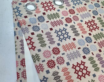 Welsh Blanket Tapestry Custom Made To Measure Fully Lined Eyelet Ring Curtains