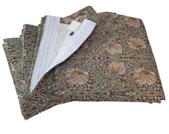 Pimpernel By William Morris Custom Made To Measure Fully Lined Curtains EARTH 3" Heading Tape