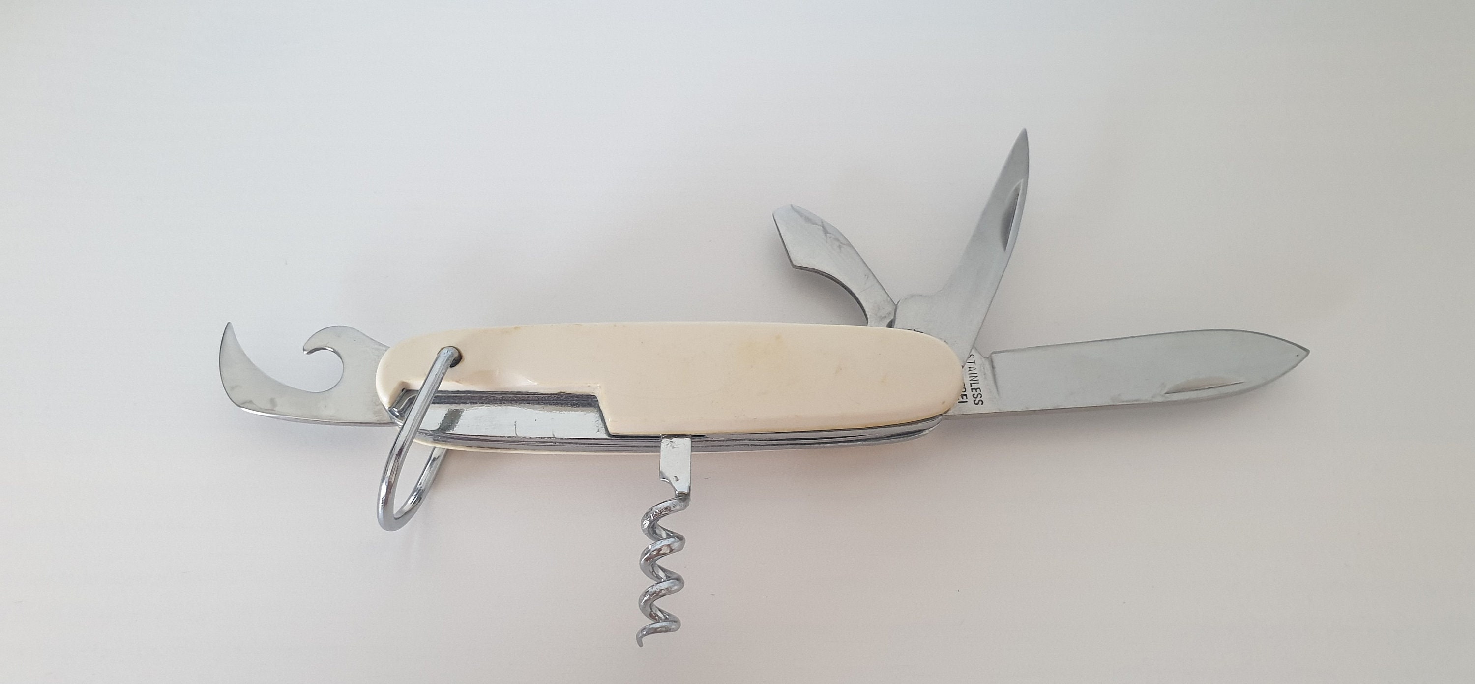 Vintage German Pocket Knife 5 Tools Etsy