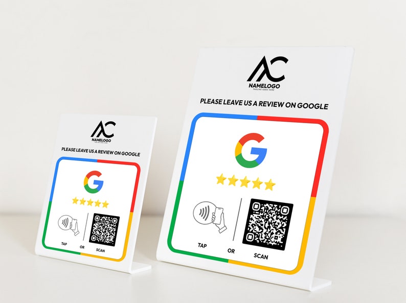 Placa de revisión de Google para aumentar su presencia en línea, placa de revisión y toque NFC, signo de mini código QR, placa para dejar una revisión, enlace de revisión comercial imagen 6