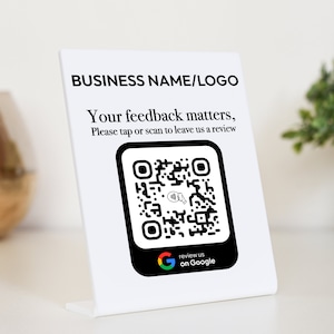 Google プレートでレビューを投稿 - カスタマイズ可能な NFC/タップと QR サインの Google レビュー プレート、オンラインでの認知度と評判を高める究極のツール