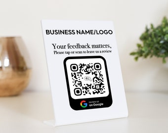 Revísenos en la placa de Google: placa de revisión de Google personalizable con NFC/Tap y QR Sign, la herramienta definitiva para impulsar la visibilidad y la reputación en línea