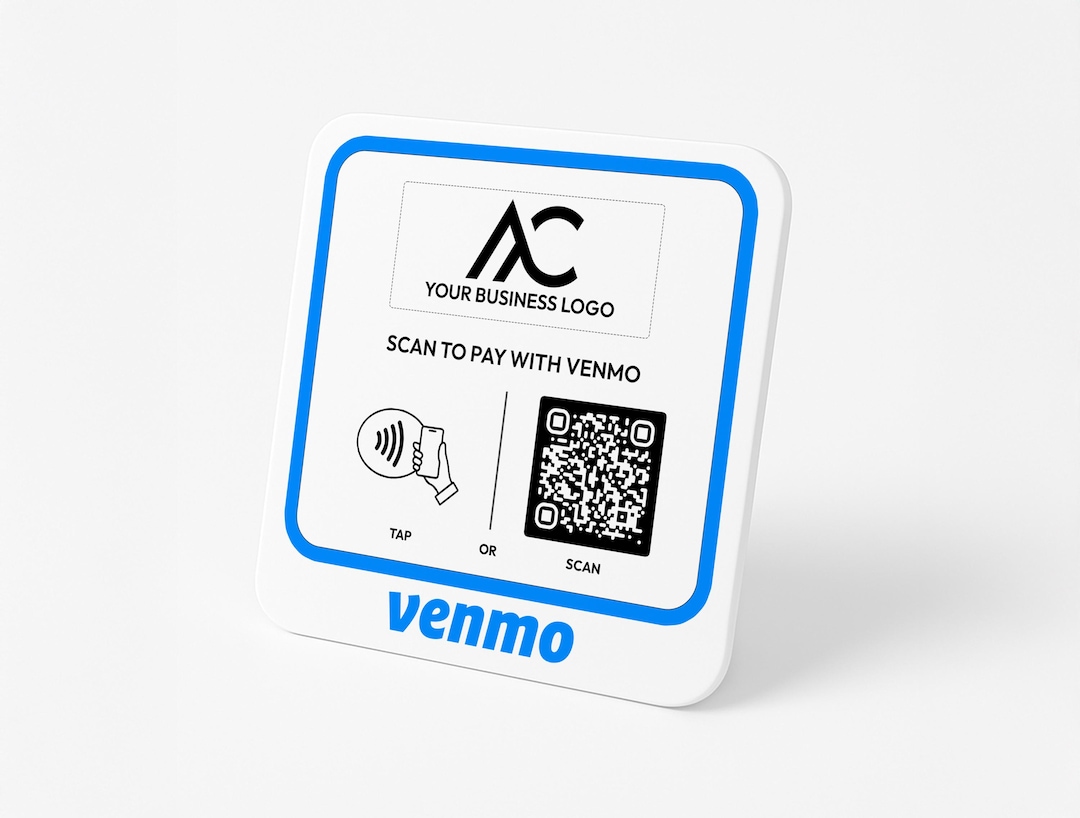 Qr Code Venemo Custom Logo Venmo QR Code Payment Sign: Scan to Pay Acrylic Display - Etsy