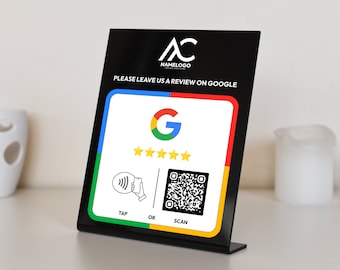 Tap to Review us on Google NFC & QR Code Card, Stand - Tap to Review Business