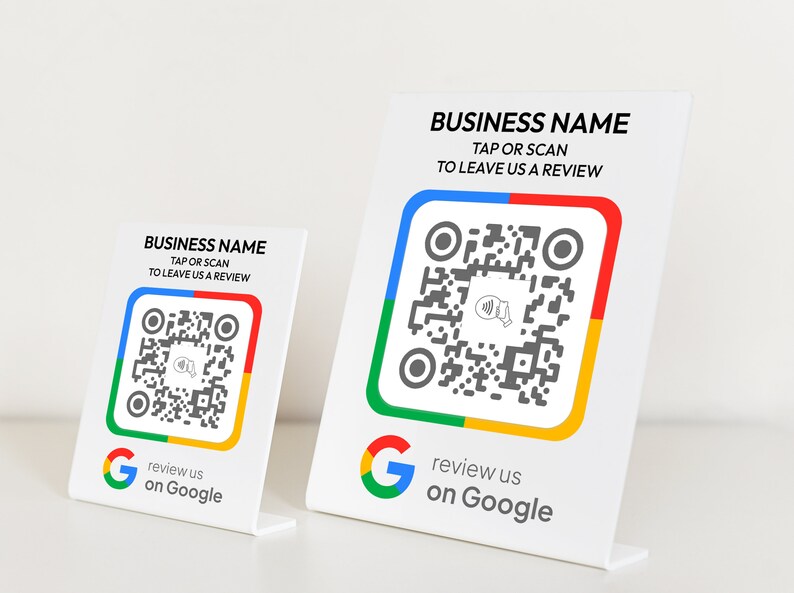 NFC Google Tap To Bewertung steht, um Ihre Online-Präsenz zu verbessern, NFC-Plakette, Mini-QR-Code-Zeichen, Business Bewertung Link, hinterlassen Sie eine Bewertung Plakette Bild 5