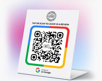 Googleレビュー NFC QRスタンド：アクリル製ビジネスサイン - Etsy 日本