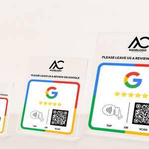 Google Review plaque to Boost Your Online Presence, NFC tap and review plaque, Mini QR Code sign,Leave a Review plaque, Business Review Link image 5