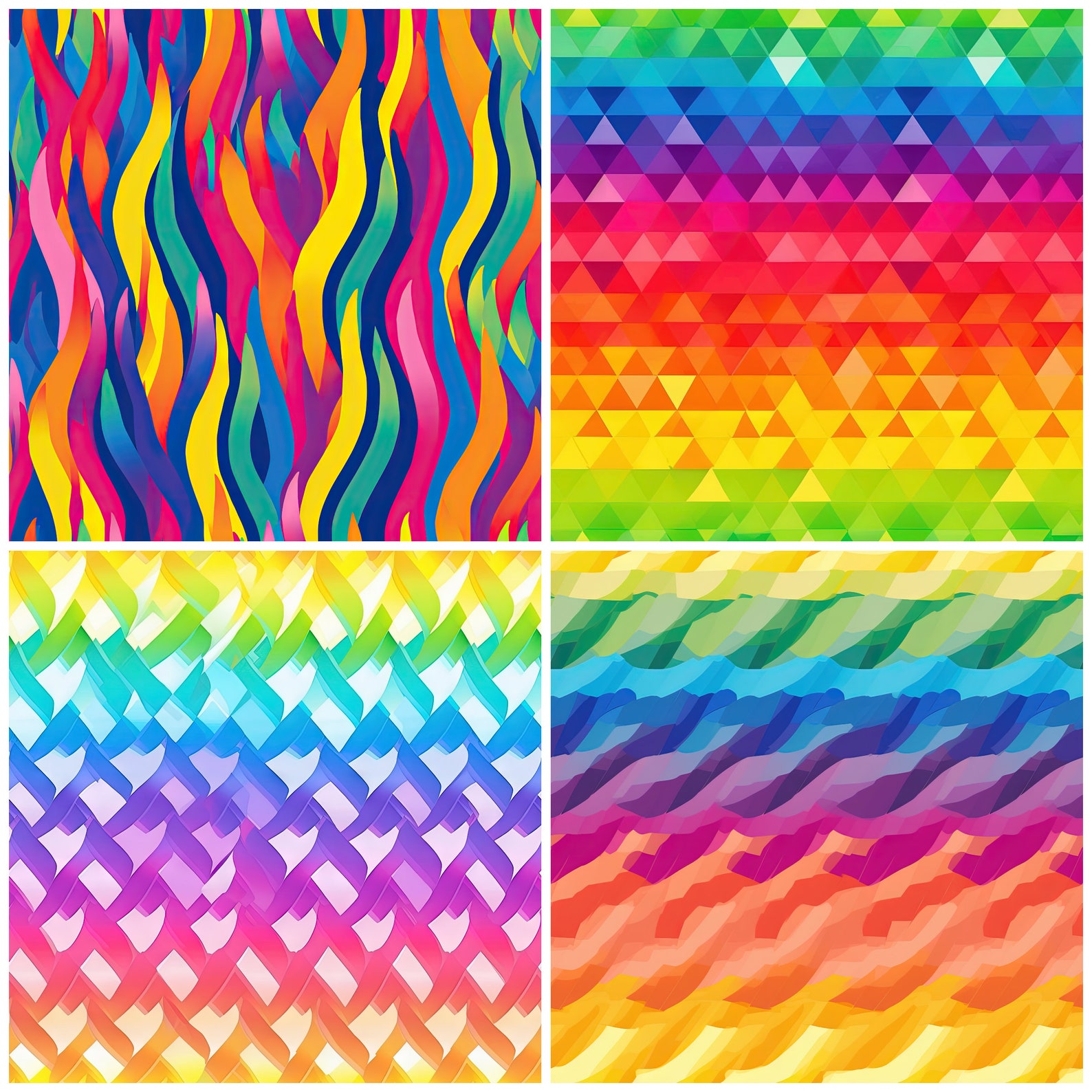 LGBT Pride Seamless Patterns Digital Art Design Background Paper Pack ...