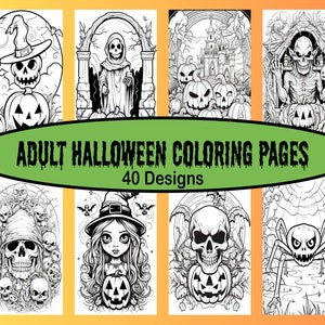 Adult and Teen Halloween Coloring pages - 40 designs