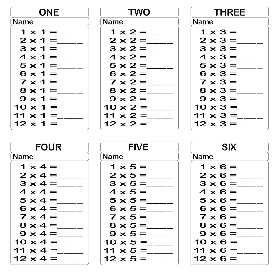 Times Table Printable Sheets With BONUS Exercise Pages Etsy Times Table Printable Sheets With BONUS Exercise Pages Etsy