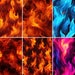 Abstract Fire Flames Patterns Seamless - Etsy