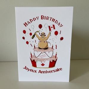 Carte d'anniversaire canadienne fière