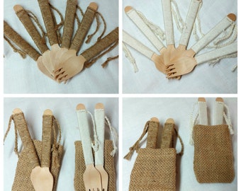 wooden forks, created with know-how 2 to 6 dressed forks, tableware, handmade wooden cutlery unique style