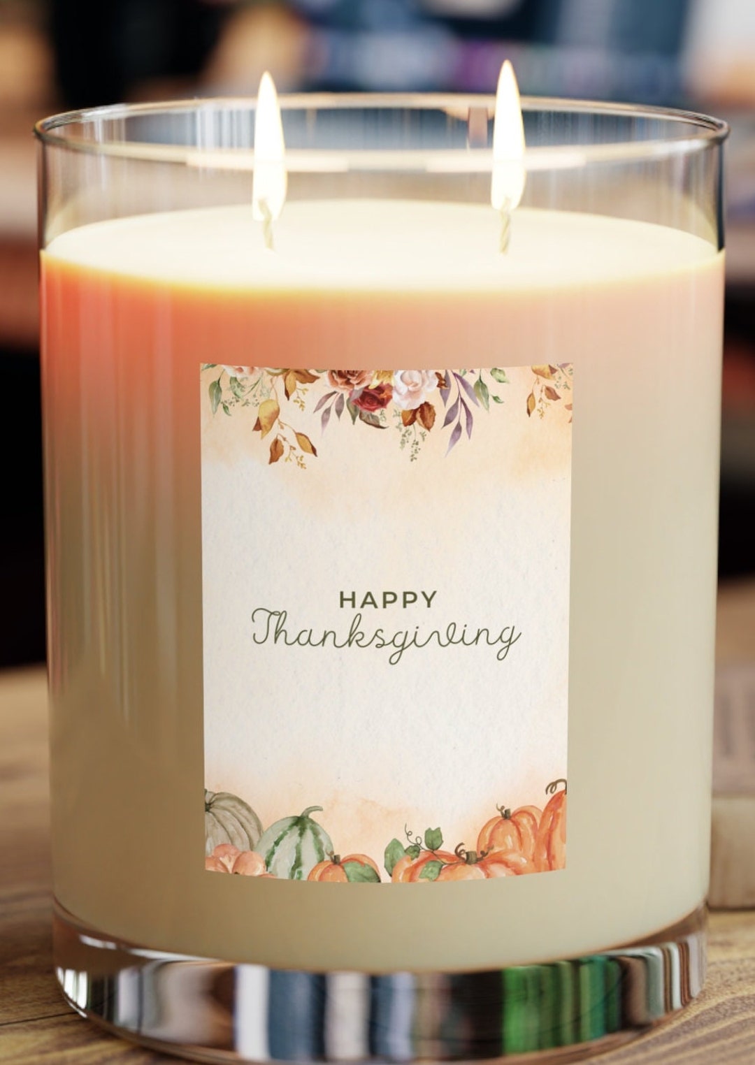 THANKSGIVING Scented Candle Full Glass, 11oz Etsy