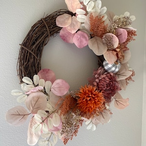 20 inch Fall Wreath | Pumpkins | Fall leaves | Hanging | Fall Season | Indoor | Outdoor Wreaths | Thanksgiving | Home Decor | Autumn.