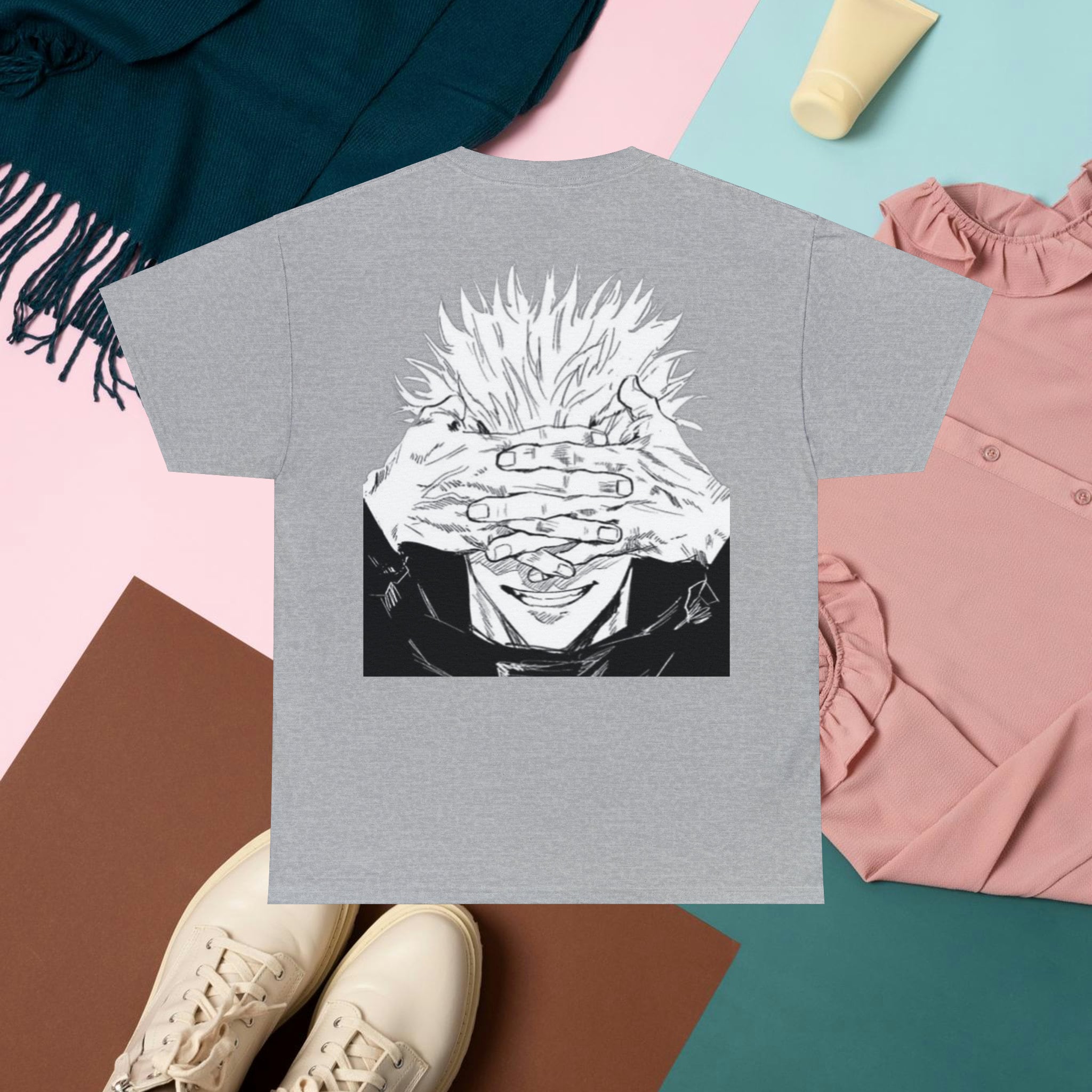 Satoru Gojo T-shirt With Back Print for Him and for Her - Etsy