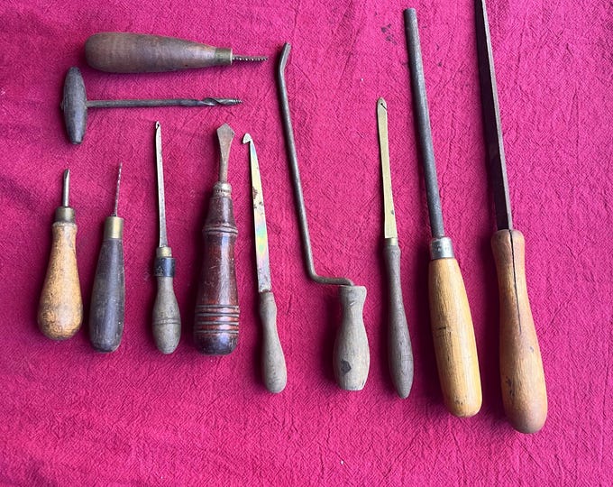 Vintage Tools Hand Tools Wooden Handle Tools Vintage Woodworking Tools ...