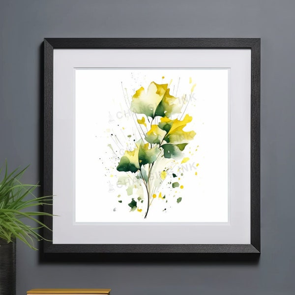 Champagne Petals Watercolor - printable digital artwork to frame, downloadable, unique home print