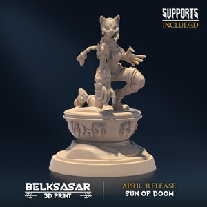 Doomclaws A, 8k, Belksasar 3dprint, Sun of Doom, Homebrew Gaming, Humanoidalny, Egipski, PC, NPC, Dungeons and Dragons, Miniaturowy, Pinup