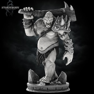 Mountain Troll, 8k, Stormborn Collectibles, Homebrew Gaming, Giant, Troll, NPC, Monster, Dungeons and Dragons, Miniature