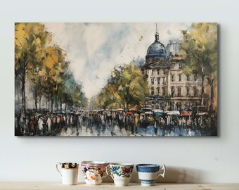 Berlin demo artwork - Unter den Linden - Oil painting impressions - Exclusive digital painting - German history - Urban Wall Art
