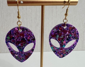 UFO Ohrringe / Alien Ohrringe / Galaxy Ohrringe / Außerirdische Ohrringe / Lustige Ohrringe