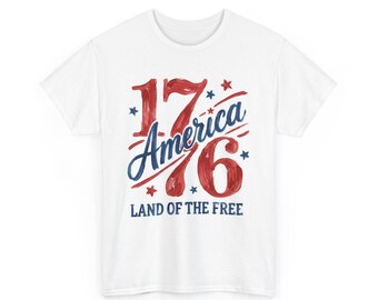 Camiseta América Tierra de la Libertad 1776 / Camiseta patriótica del Día de la Independencia