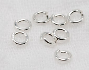 3mm 24g Sterling Silver Open Jump Rings (50 Pack)