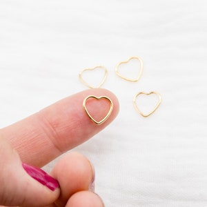 Gold Filled or Sterling Silver Heart Connector