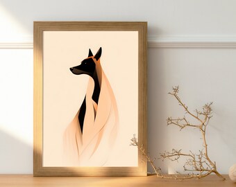 Póster Premium de Framex | perro | Mural sala de estar | Perro abstracto