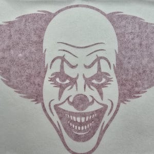 Creepy Clown face decal sticker (7&quot; x 5.5&quot;)