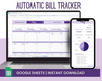 Ultimate Paycheck and Recurrent Bills Tracker Template dla Arkuszy Google, Automatyczny tracker rachunków, Wydatki według wypłaty, Tracker wydatków