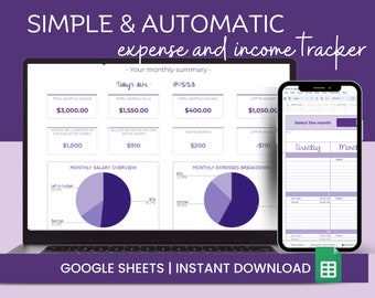 Prosty i automatyczny szablon śledzenia wydatków i wynagrodzeń dla Arkuszy Google, automatyczne śledzenie wydatków i wynagrodzeń w widoku Kalendarz