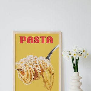 Pasta Kitchen Canvas Wall Art Print | Artwork for Kitchen | Kitchen Wall Decor