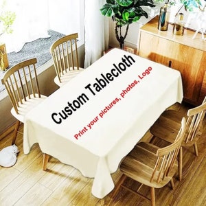 Custom Photo/Design Tablecloth | Personalized Dining Table Cover