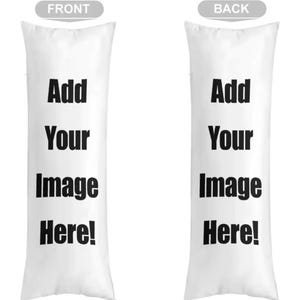 Funda de almohada rectangular larga personalizada / Impresión personalizada a doble cara / Textura de terciopelo suave