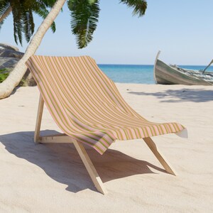 Serviette de plage à rayures lumineuses d&#39;été