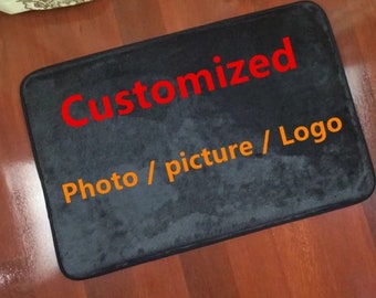 Tapete de microfibra con foto personalizada: antideslizante e impermeable