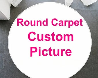 Alfombra redonda suave personalizada con foto/diseño/alfombra antideslizante para dormitorio y baño