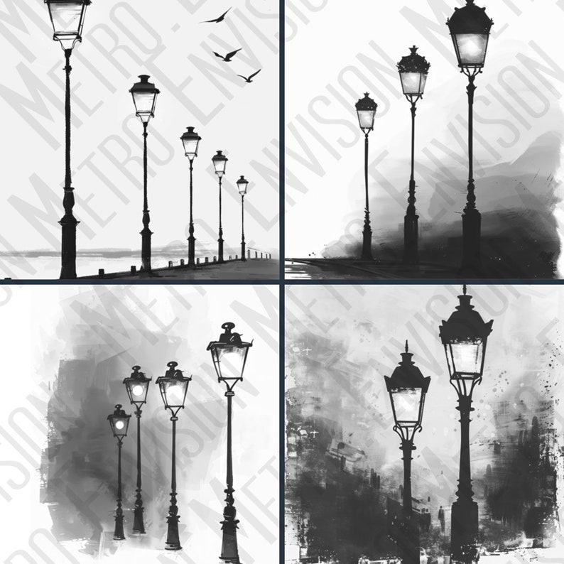 20 Street Lights - Procreate Digital Stamp Brush Set | Neo Traditional ...