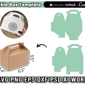 Gable Box svg, modèle de boîte à pignon, cadeau boîte modèle svg, Candy Box svg, traiter les boîtes, modèle de boîte de faveur, téléchargement immédiat