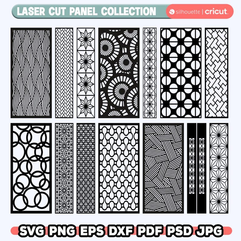 Laser Cut Panels Svg, Cnc Files, Geometric Wood Panel Wall Art, Vector ...