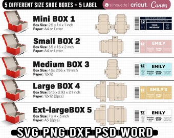 shoe box template, shoe box svg, sneaker box template, shoe box template svg, mini shoe box, svg for cricut, Instant Download