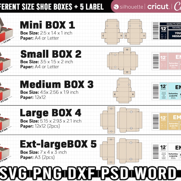 shoe box template, shoe box svg, sneaker box template, shoe box template svg, mini shoe box, svg for cricut, Instant Download