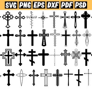 350+ Cross Svg Bundle, Christian Svg, Cross Laser Cut, Cross Vector ...