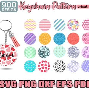 May include: A set of 20 printable keychain patterns featuring various geometric and abstract designs. The patterns are in a variety of colors, including pink, blue, yellow, and green. The patterns are perfect for creating custom keychains for yourself or as gifts.