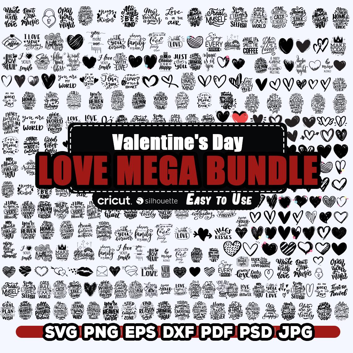 Valentine's Day SVG Bundle, Love Svg, Valentines Day Cricut Design ...