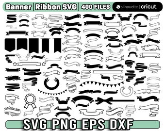 Banner svg, Ribbon svg bundle, ribbon banner svg cut file, Banners svg per cricut, Banner template, Download istantaneo