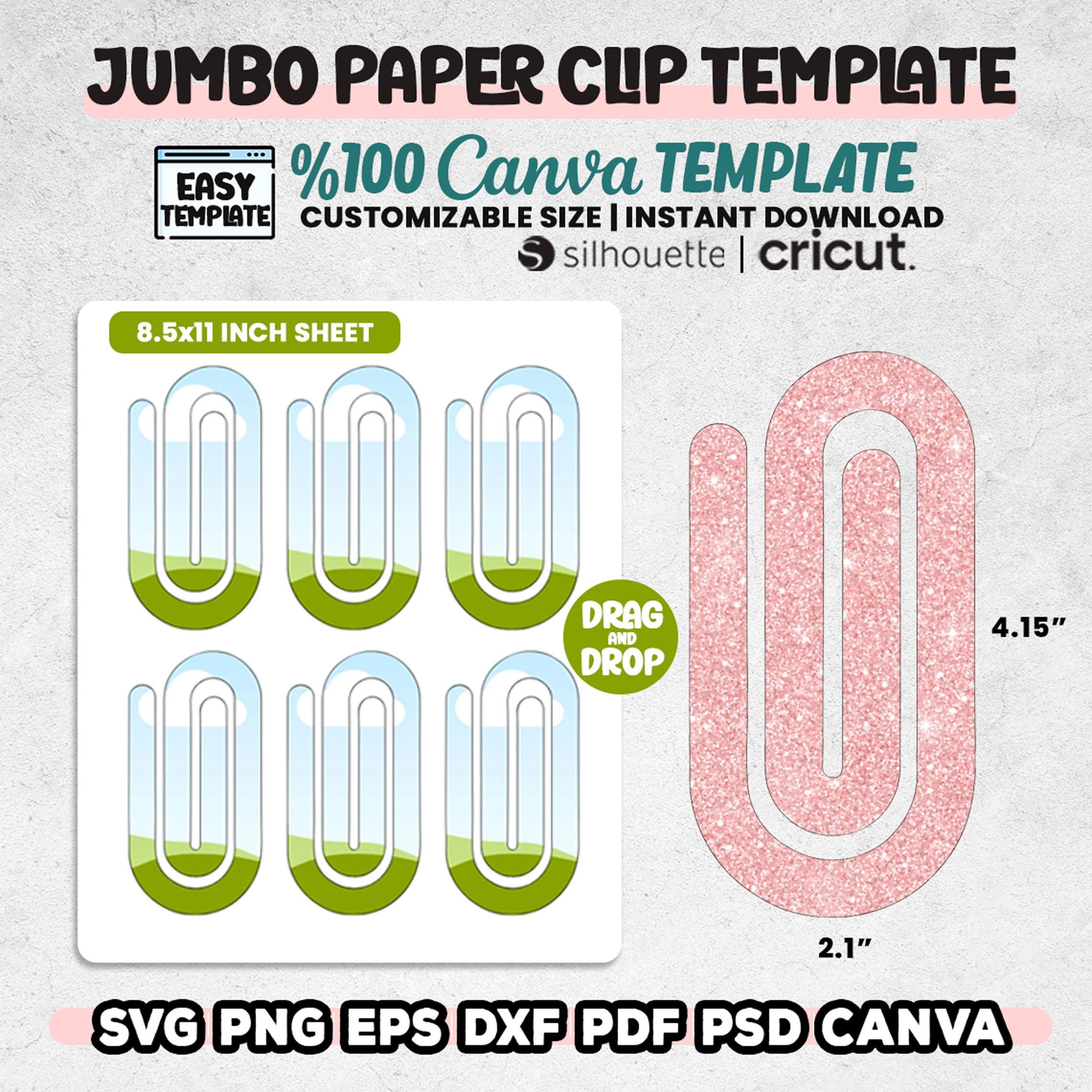 Jumbo Paper Clip Template, Jumbo Paper Clip File, Paperclip