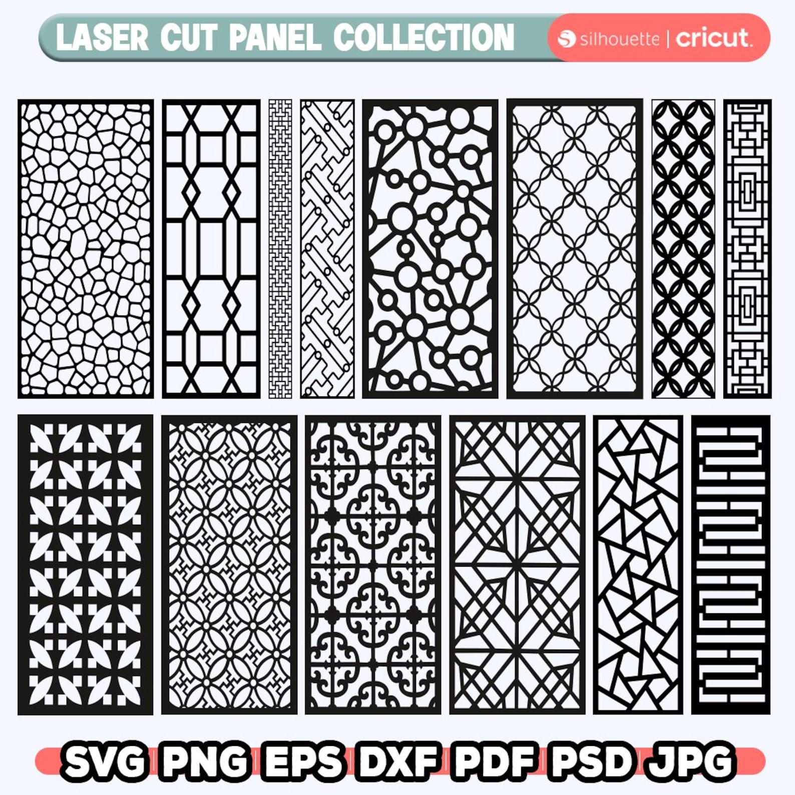 Laser Cut Panels Svg, Cnc Files, Geometric Wood Panel Wall Art, Vector ...